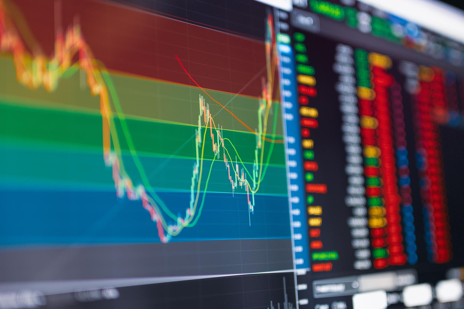 Cambio económico económico de Stock Business desde el fondo Recession Sector Industrial From Coronavirus ,Covid-19, concepto de economía financiera de inversión bursátil global